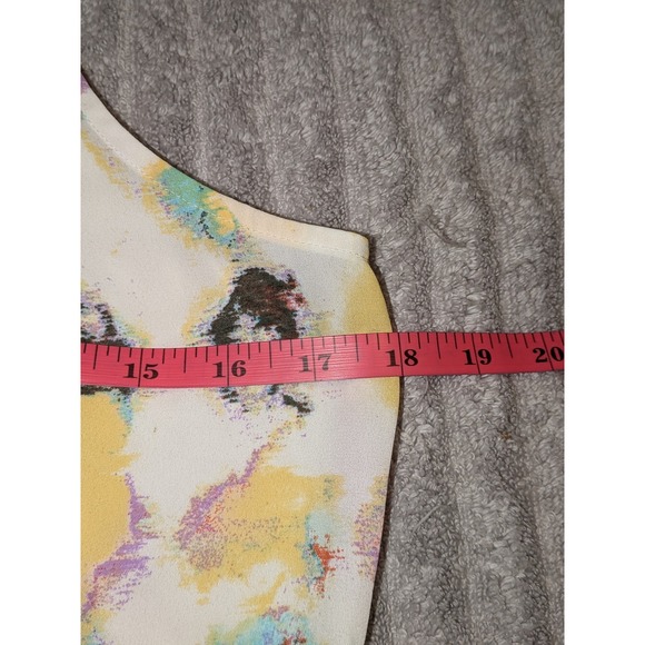 Ann Taylor Sleeveless Top Colorful Print Pleated Front Tank Blouse M NWOT - Picture 7 of 7